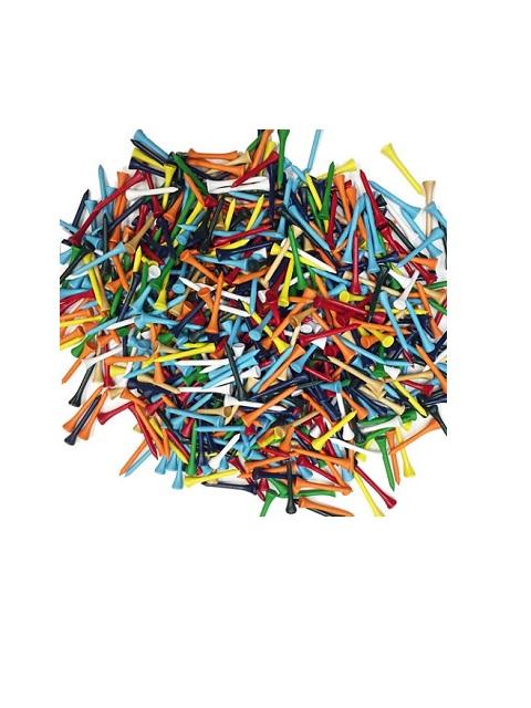 TEES WOOD 2 3/4 INCH MULTI COLOUR 30PCS